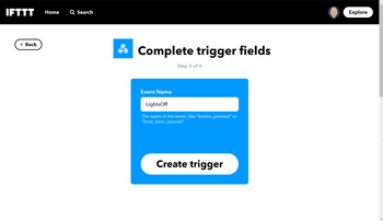 Create IF THIS trigger IFTTT This screenshot